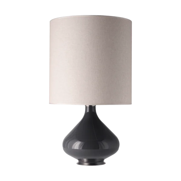 Flavia Lamps Lampe de table Flavia, base grise Milano Tostado M