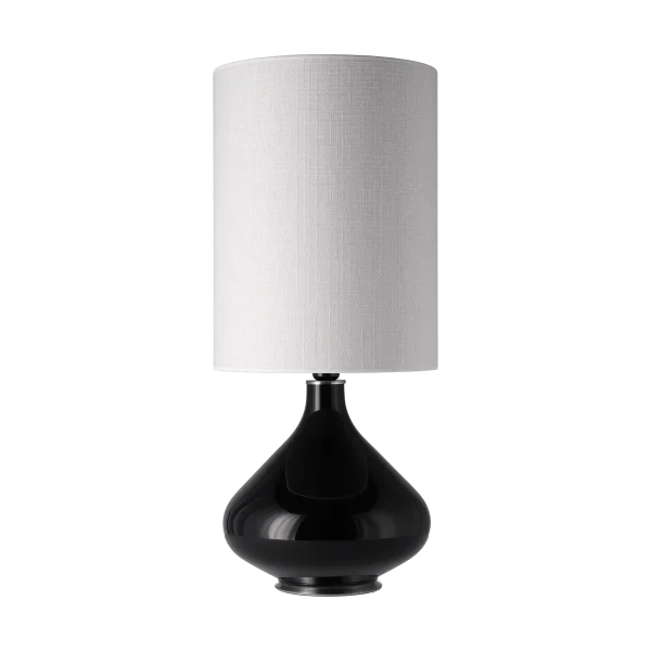 Flavia Lamps Lampe de table Flavia, base noire Babel Beige L