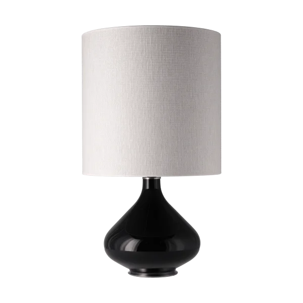 Flavia Lamps Lampe de table Flavia, base noire Babel Beige M