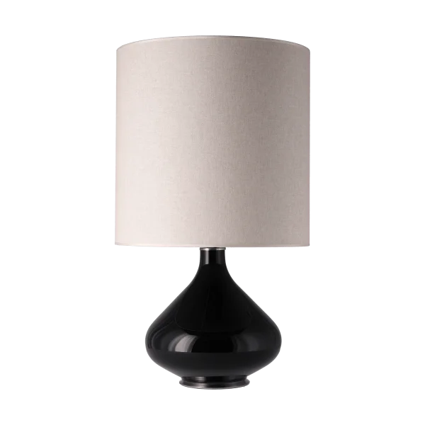 Flavia Lamps Lampe de table Flavia, base noire Milano Tostado M