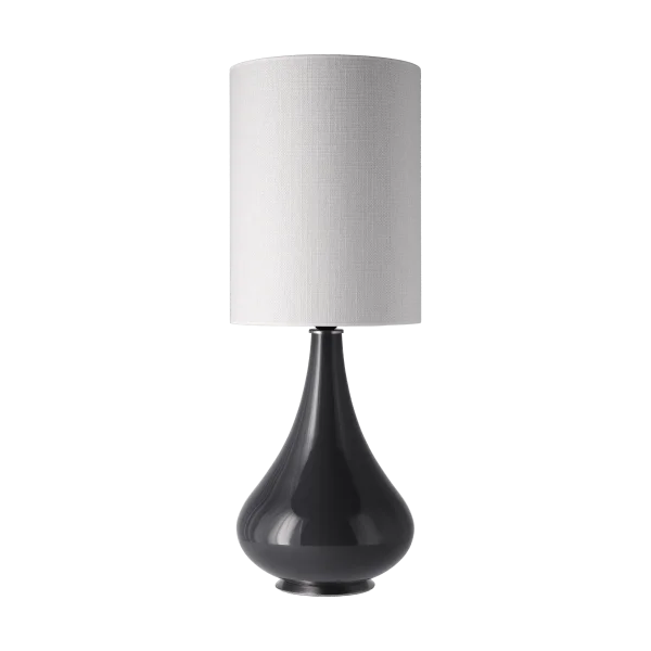 Flavia Lamps Lampe de table Renata, base grise Babel Beige L