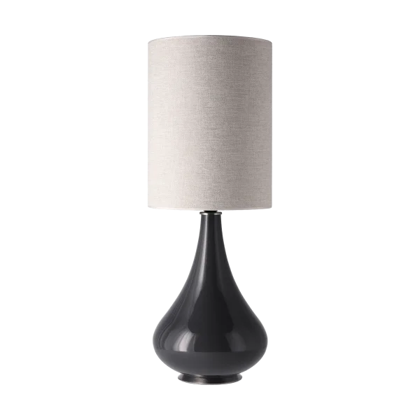 Flavia Lamps Lampe de table Renata, base grise London Beige L