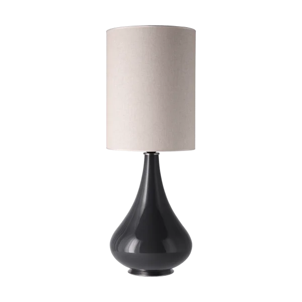 Flavia Lamps Lampe de table Renata, base grise Milano Tostado L