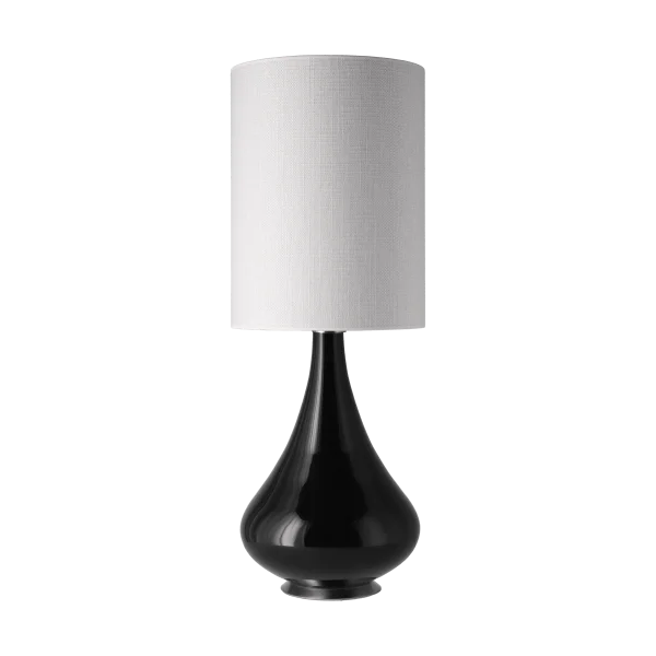 Flavia Lamps Lampe de table Renata, base noire Babel Beige L