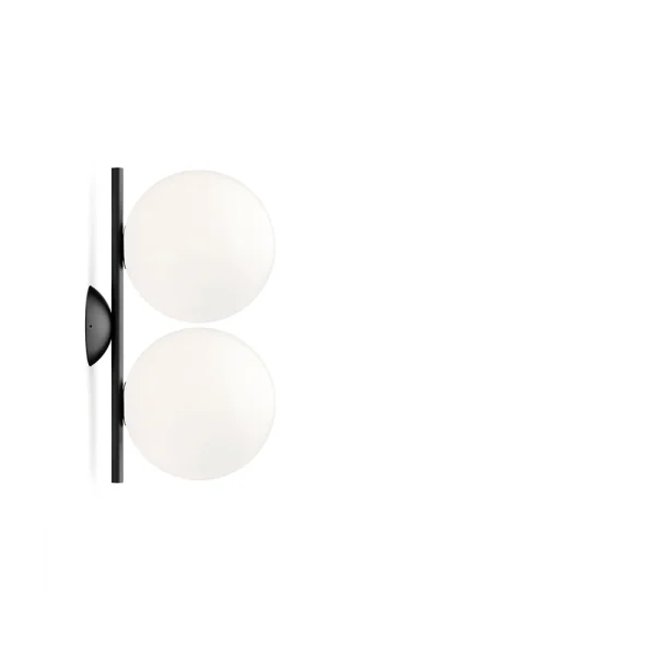 Flos Applique murale IC lights C/W1 Double Noir-opale