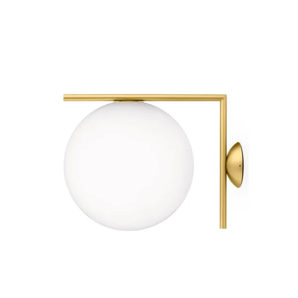 Flos Applique murale IC lights C/W1 Laiton brossé-opale