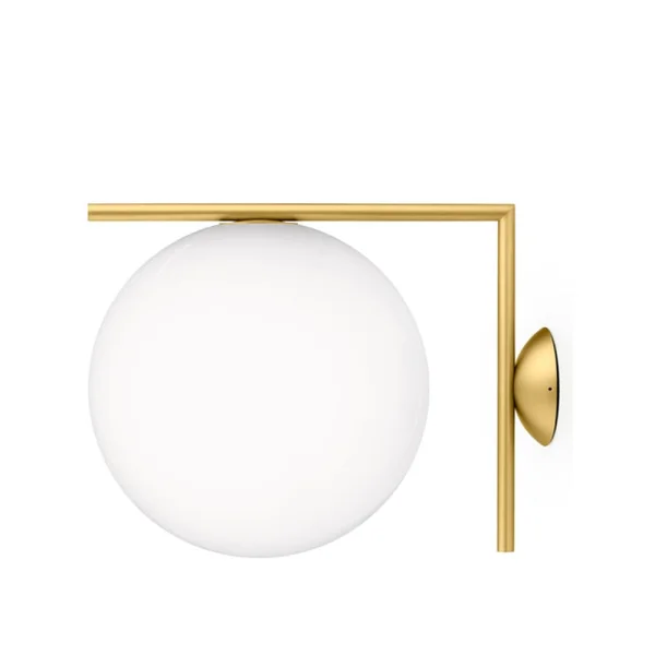 Flos Applique murale IC lights C/W2 Laiton brossé-opale