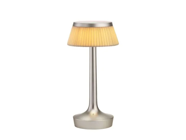 Flos - Bon Jour Unplugged Lampe de Table Mat Chrome Soft