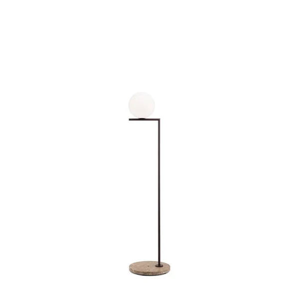 FLOS - IC F1 Luminaire d'extérieur, anthracite, marbre/travertin