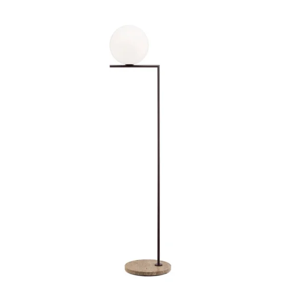 FLOS - IC F2 luminaire d'extérieur, anthracite, travertin/marbre