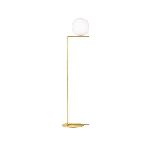 Flos Lampadaire IC Lights F2 Laiton brossé-opale