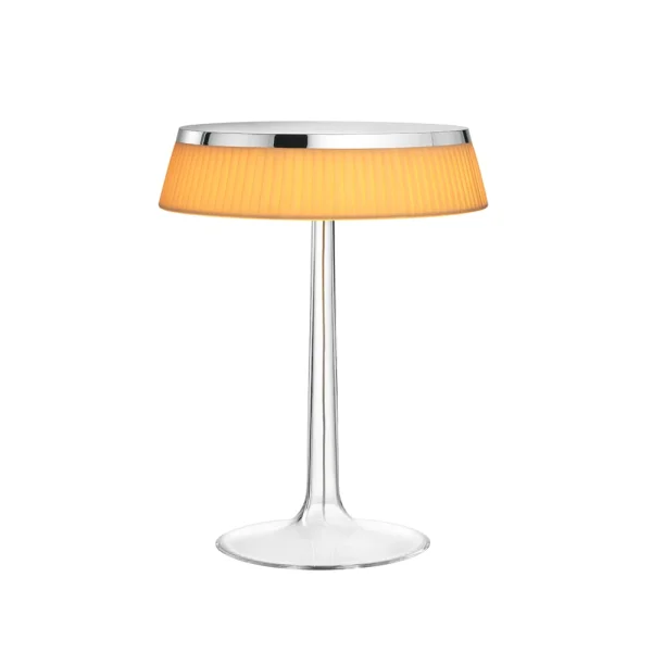 Flos Lampe de table Bon Jour T Chrome-Soft tissu abat-jour