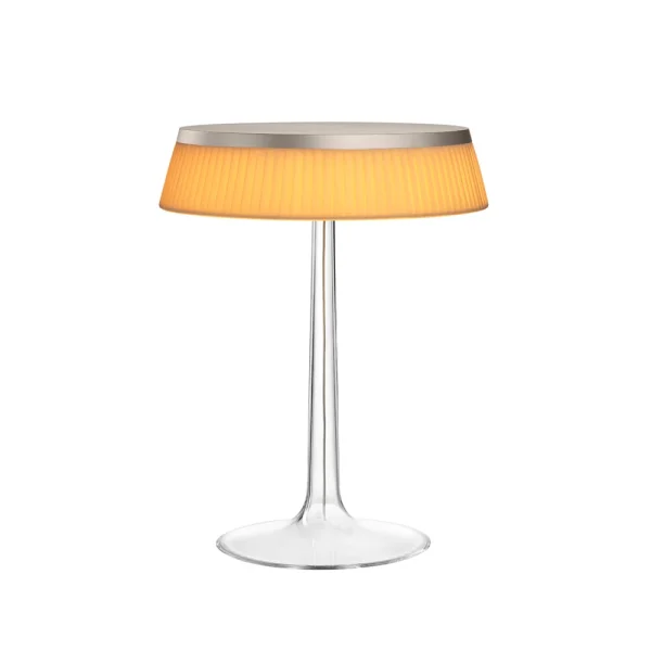 Flos Lampe de table Bon Jour T Orange-tissu abat-jour-mate chrome