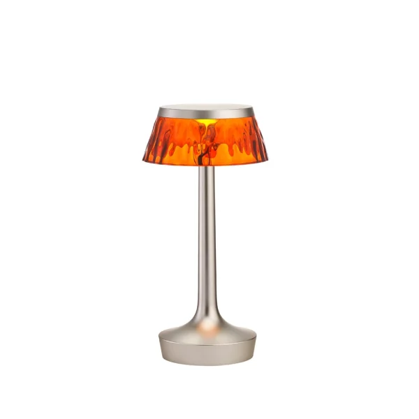 Flos Lampe de table Bon Jour Unplugged Matt chrome-amber
