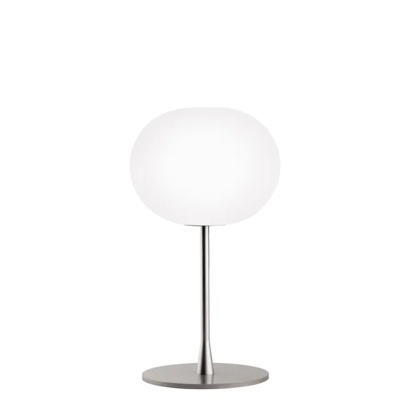 Flos Lampe de table Glo-ball T1 Verre opalin blanc - pied mat argenté