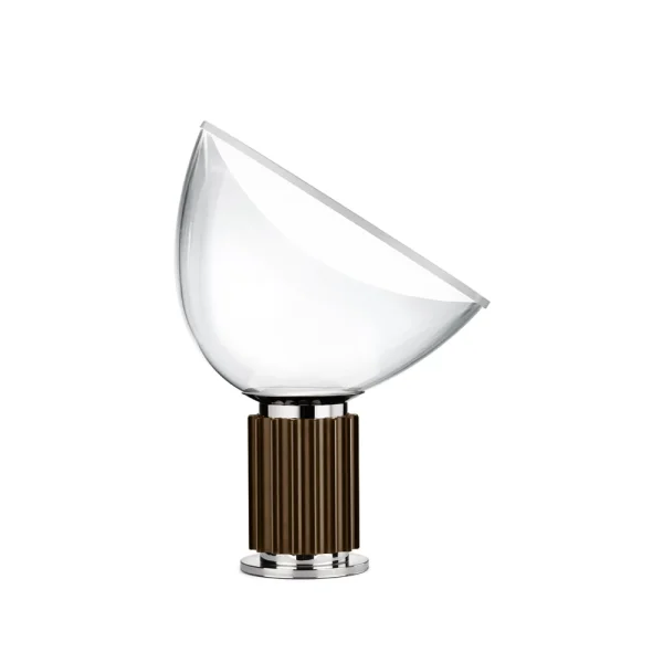 Flos Lampe de table Taccia Small LED 48,5 cm Bronze-globe en verre