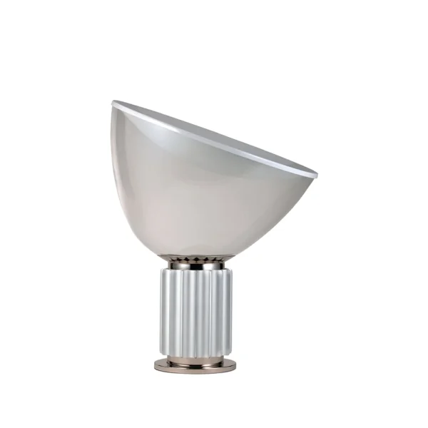 Flos Lampe de table Taccia Small LED 48,5 cm Cloche en verre argentée