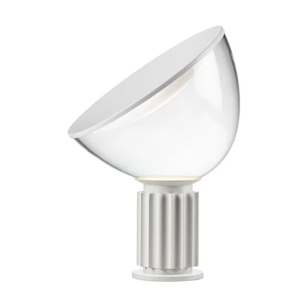 Flos Lampe de table Taccia Small LED 48,5 cm Mat blanc - globe en verre