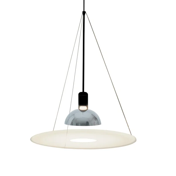 Flos Suspension Frisbi Verre opale blanc