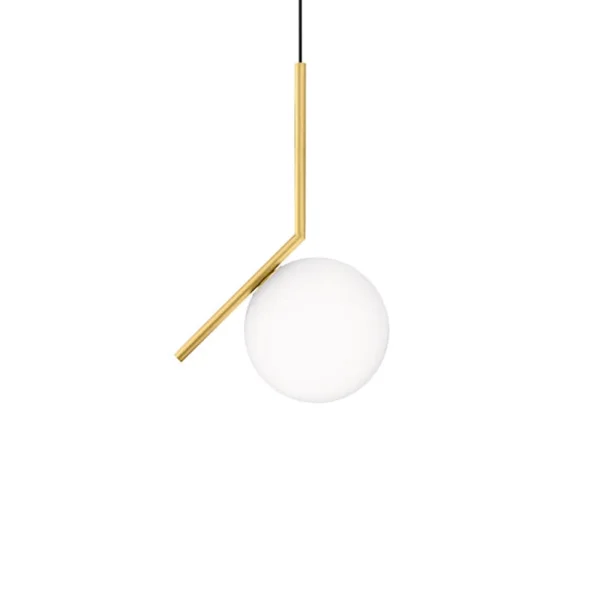 Flos Suspension IC lights S1 Laiton brossé-opale