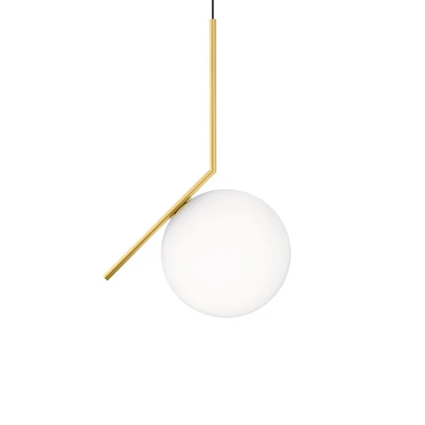 Flos Suspension IC lights S2 Laiton brossé-opale