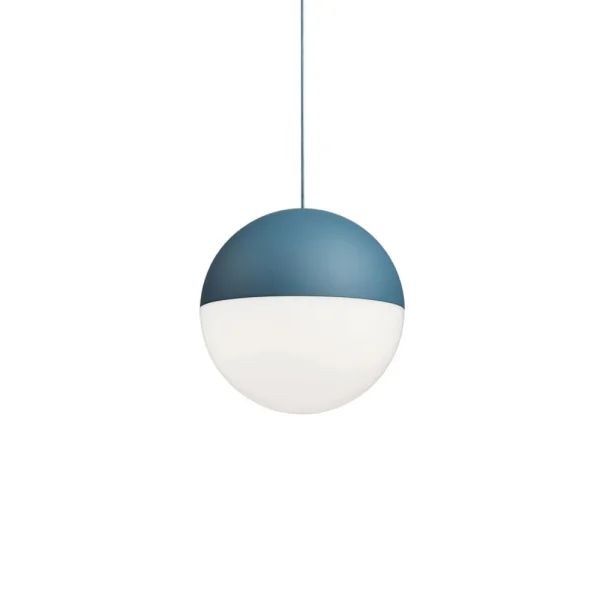 Flos Suspension String Light Sphere Bleu, câble 22 m