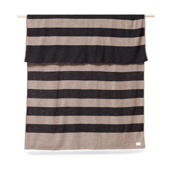 Form & Refine Couverture Aymara 130x190 cm Ribbon Beige-noir