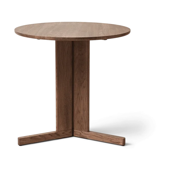 Form & Refine Table à manger Trefoil Ø75 cm Chêne fumé