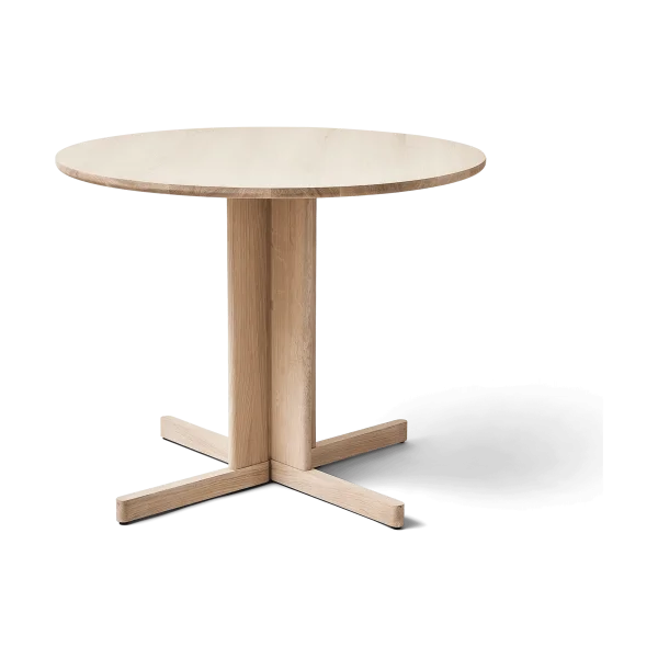 Form & Refine Table à manger Trefoil Ø90 cm Chêne blanc