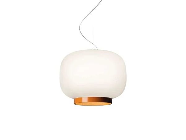 Foscarini - Chouchin 1 LED Suspension Dimmable 10m White/Orange