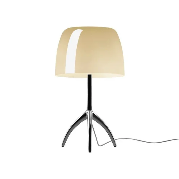 Foscarini - Lampe à poser Lumiere Grande, beige/chrome, 45 cm