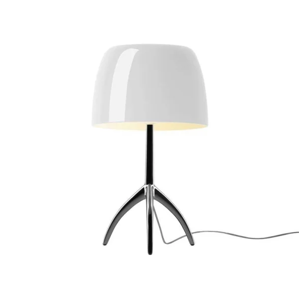 Foscarini - Lampe à poser Lumiere Grande, chrome/blanc, 45 cm