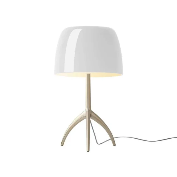 Foscarini - Lampe à poser Lumiere Grande, dorée/blanche, 45 cm