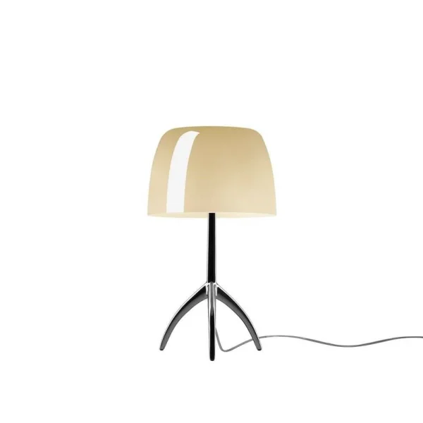 Foscarini - lampe à poser Lumiere Piccola, chrome/beige, 35 cm
