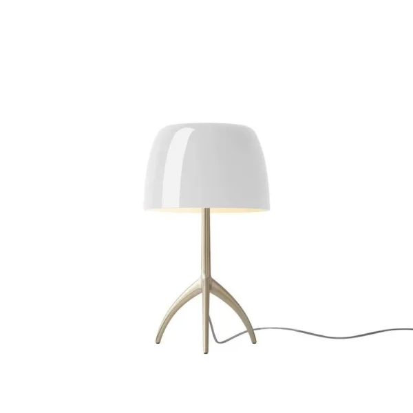 Foscarini - Lampe à poser Lumiere Piccola, dorée/blanche, 35 cm