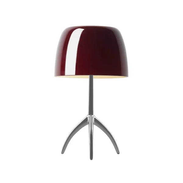Foscarini Lampe de table Lumiere Grande Dimbar rouge cerise, aluminium