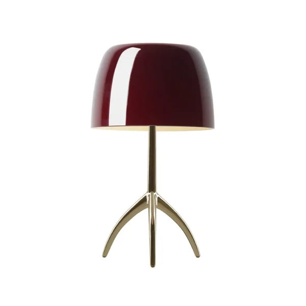 Foscarini Lampe de table Lumiere Grande Dimbar rouge cerise, champagne