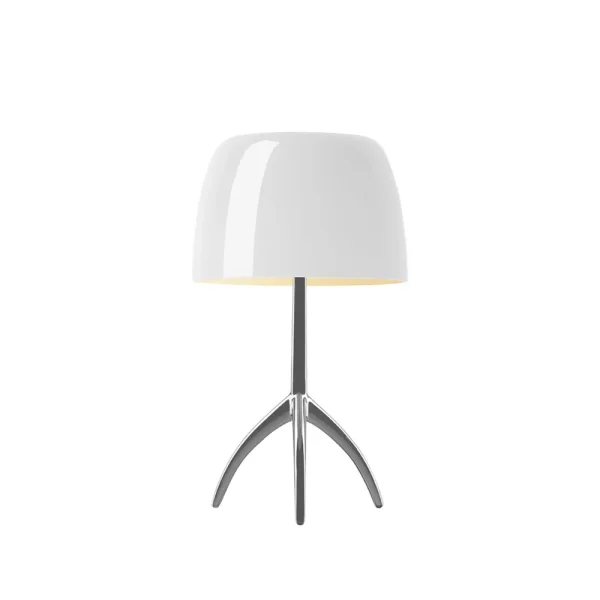 Foscarini Lampe de table Lumiere Piccola Dimbar Abat-jour blanc-pied en aluminium