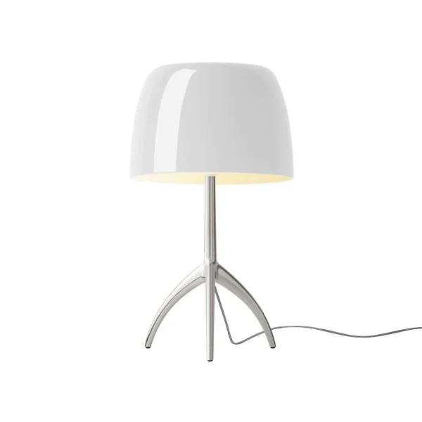 Foscarini - Lumiere Grande Lampe de Table E27 Alu/Blanc