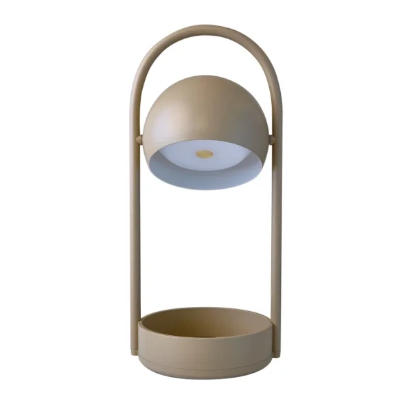 FRANDSEN - Lampe à poser portable LED rechargeable Ball, gris sable