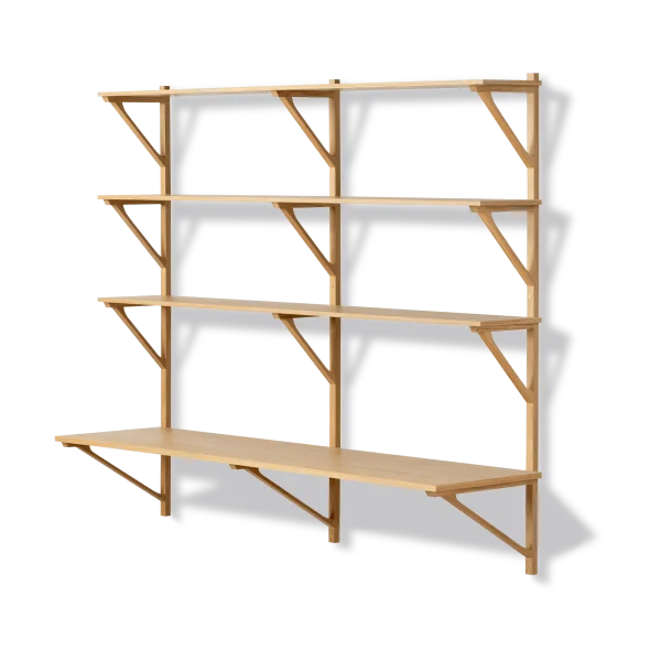 Fredericia Furniture Bibliothèque avec bureau BM29 149x134 cm Chêne laqué