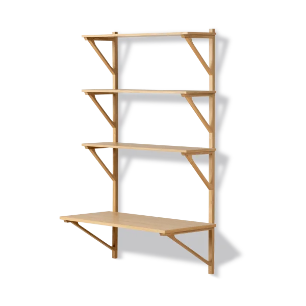 Fredericia Furniture Bibliothèque avec bureau BM29 78x134 cm Chêne laqué