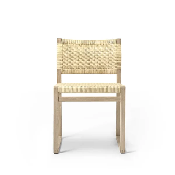 Fredericia Furniture Chaise BM61 Rotin-pieds huilés