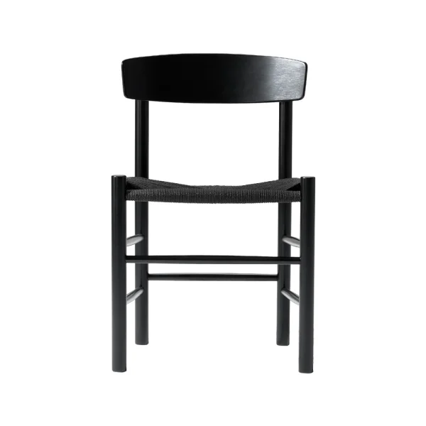 Fredericia Furniture Chaise J39 Chêne noirci-tressé noir