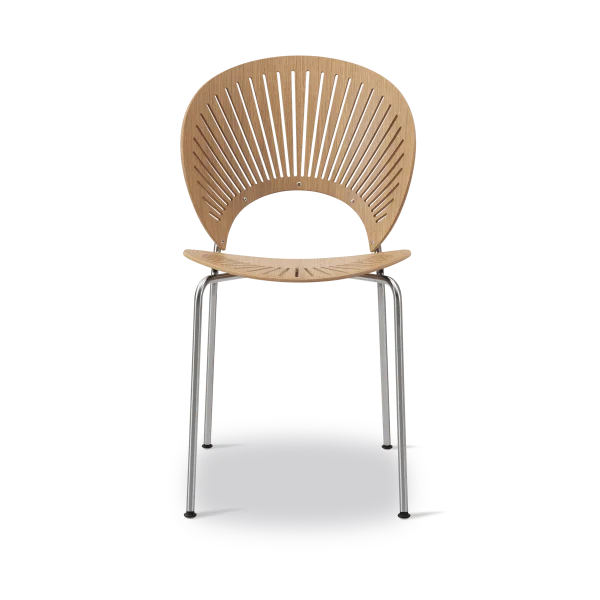 Fredericia Furniture Chaise Trinidad 3398 Chêne huilé, acier inoxydable brossé