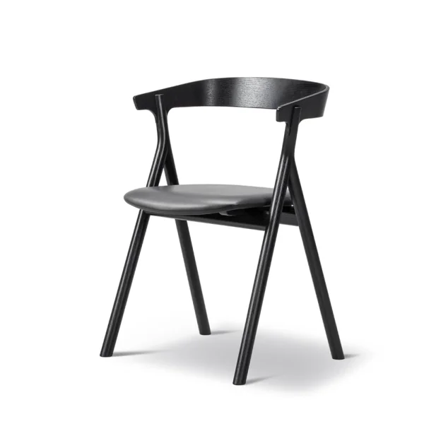 Fredericia Furniture Chaise Yksi 3341 Cuir premium 88-chêne noirci