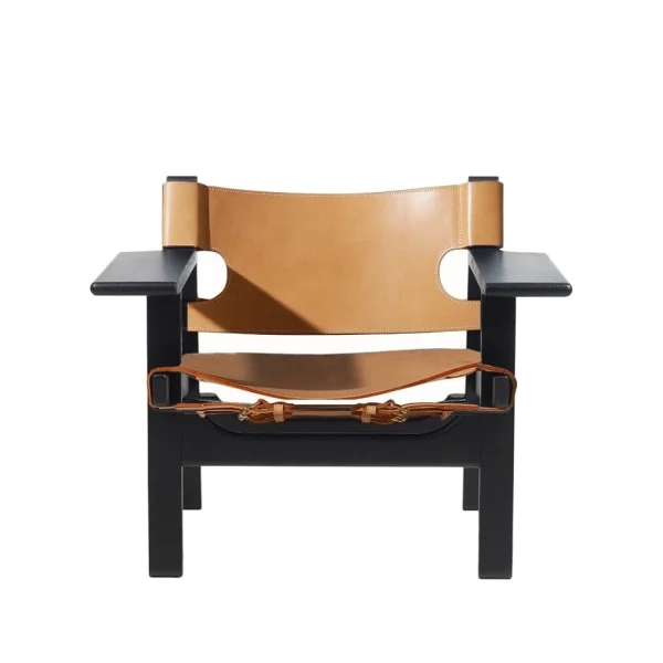 Fredericia Furniture Fauteuil Den spanske stol Cuir naturel-chêne noirci