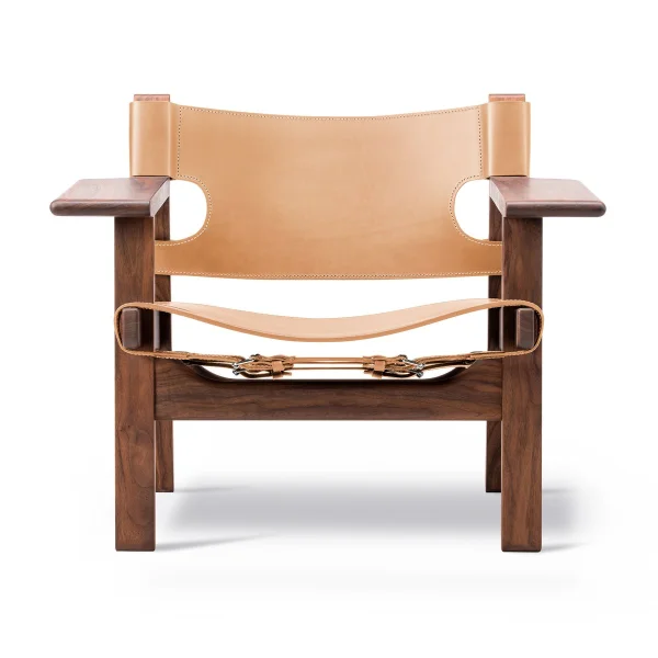 Fredericia Furniture Fauteuil Den spanske stol Cuir naturel-noyer huilé
