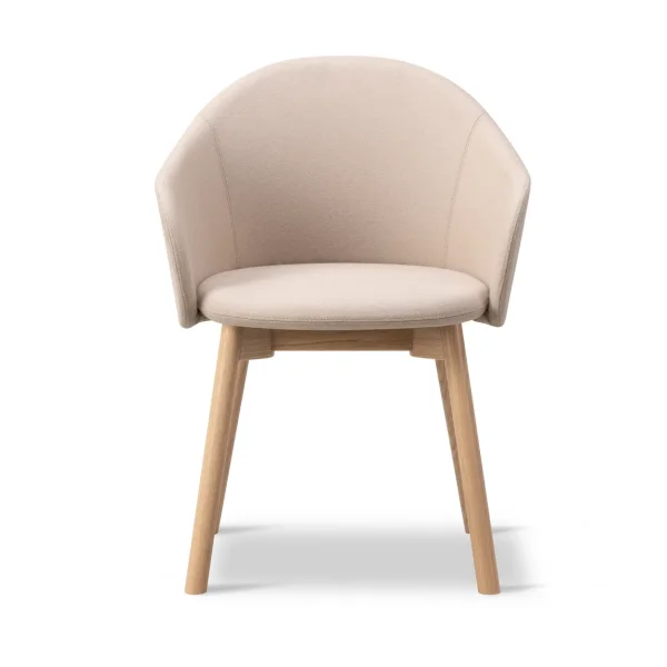 Fredericia Furniture Fauteuil Gomo Armchair à piètement en bois Blazer CUZ47 Fairfield-chêne laqué