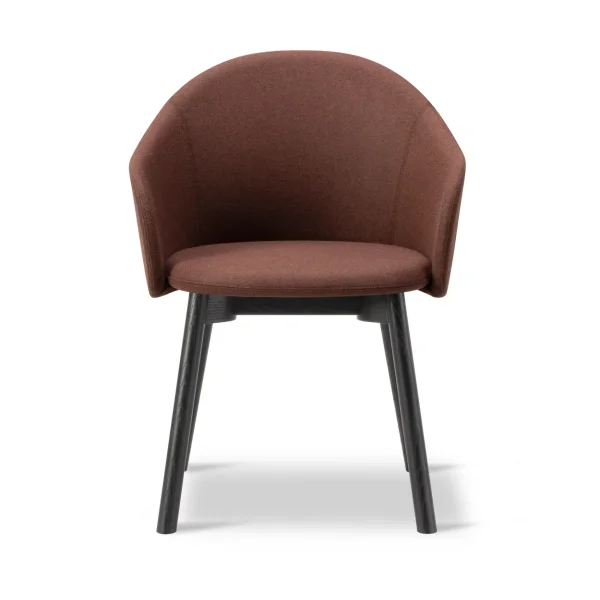 Fredericia Furniture Fauteuil Gomo Armchair à piètement en bois Blazer CUZ4D Dunalk-chêne laqué noir